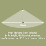 Cordless Telescoping Patio Floor Lamp / Table Lamp