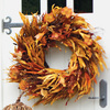 Cornstalk And Leaf Wreath