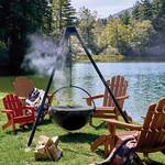 Cowboy Cauldron Ranch Boss - Giant Hanging Steel Fire Pit, Grill, and Cook Pot