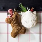 Cozy Teddy Faux Fur Dog Bone Stocking