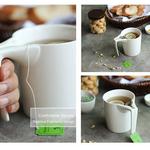 Creative Ceramic Mug with Slotted Tea Bag Holder