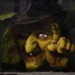Creepy Animated Window Tapping Witch