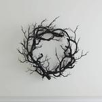 Creepy Black Branch Wreath