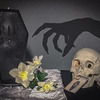 Creepy Coffin Skeleton Candle
