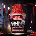 Cup Noodles Blood-Red Vampire Ramen Noodles - Hot Garlic Chicken