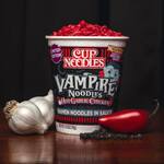 Cup Noodles Blood-Red Vampire Ramen Noodles - Hot Garlic Chicken