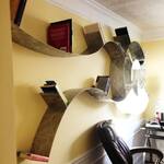 Curvy Spiral Aluminum Bookshelf / Wall Art