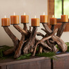 Dark Driftwood Candelabra Centerpiece