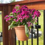 Deck Railing Round Planter Holders