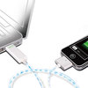 Dexim Visible Green - Illuminated Smart Charge and Sync Cable