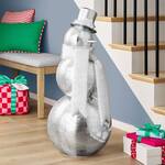 Disco Ball Snowman Statue - Stands 3-Ft Tall