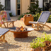Distressed Teak Wood Spherical Planters / Display Bowls