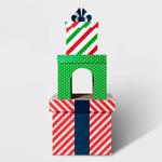 Double Decker Holiday Gift Box Cat Scratcher Tower