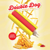 Double Dog - 2-in-1 Hot Dog Shaped Condiment Dispenser