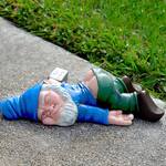 Drunk Garden Gnome Statue