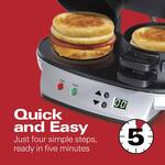 Dual Breakfast Sandwich Maker - Use Your Own Fresh Ingredients