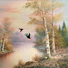 Duck Hunt Repurposed Oil Painting