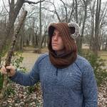 Ewok-Inspired Hooded Scarf / Cowl