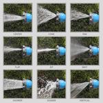 EZ Grip Hose Nozzle - Ergonomic Rotating Handle / 9 Spray Patterns