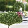 Faux Boxwood Lawn Flamingo