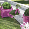Faux Boxwood Lawn Flamingo