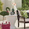 Faux Boxwood Lawn Flamingo
