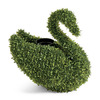 Faux Boxwood Swan Planter