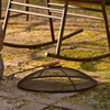 Faux Rock Fire Pit With Spark Guard