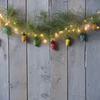 Festive Bird Seed Tree Ornaments and String Lights