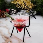 Festive Deer-Shaped Cocktail Glass