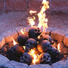 Fire Pit Skull Logs