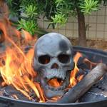 Fireproof Human Skulls for Fire Pits, Campfires, and Fireplaces