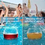 Floating Wine Glasses with Splash-Proof Silicone Lids for the Pool