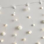 Fluffy Snowball Curtain String Lights
