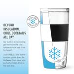 FREEZE Cocktail Shaker - Active Cooling Gel and Built-In Citrus Reamer