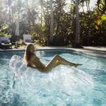 FUNBOY Super Clear Inflatable Chaise Lounger Pool Float