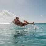 FUNBOY Super Clear Inflatable Chaise Lounger Pool Float