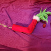 Furry Green Grinch Arm Ornament Holder for the Christmas Tree