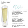 Futuristic Stemless Double-Walled Champagne Flutes
