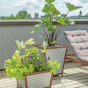 Galvanized Corrugated Metal Self-Watering Planters