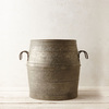 Galvanized Metal Barrel Planter