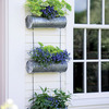 Galvanized Metal Vertical Hanging Triple Tube Planter