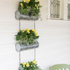 Galvanized Metal Vertical Hanging Triple Tube Planter