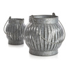 Galvanized Slatted Lanterns