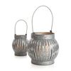 Galvanized Slatted Lanterns
