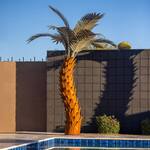 Giant 10-Ft Corten Steel Palm Tree Sculpture