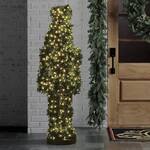 Giant 5-ft LED-Illuminated Boxwood Topiary Nutcracker Statue