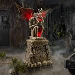 Giant 5.5-Ft Illuminated Gargoyle Statue
