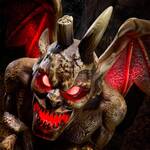 Giant 5.5-Ft Illuminated Gargoyle Statue