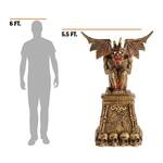 Giant 5.5-Ft Illuminated Gargoyle Statue
